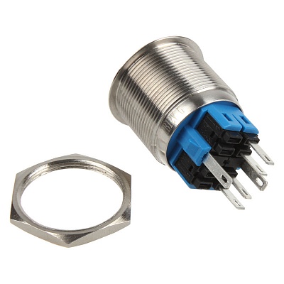 DimasTech Stainless Steel Vandal Resistant Switch - Red