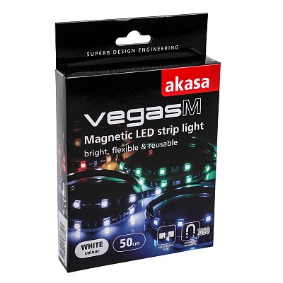 Akasa Vegas M Magnetic LED strip - White