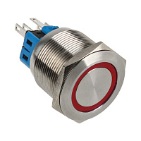 DimasTech Stainless Steel Vandal Resistant Switch - Red