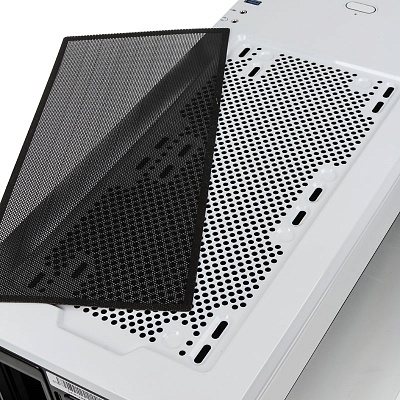 Phanteks Eclipse P400 Mid Tower Case, Window - Glacier White